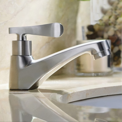 Vòi rửa mặt lavabo KG11 tay gạt dùng cho nước lạnh loại đẹp cao cấp inox sus304 - Hàng chính hãng