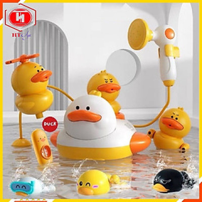 Đồ Chơi Nhà Tắm Cho Bé, Đồ Chơi Con Vịt Kèm Vòi Sen Chất Liệu Nhựa An Toàn Cho Bé Từ 1 - 4 Tuổi