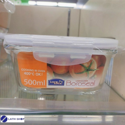 Hộp Bảo Quản Thủy Tinh Hình Vuông Lock&Lock LLG214 140x140x67mm 500Ml