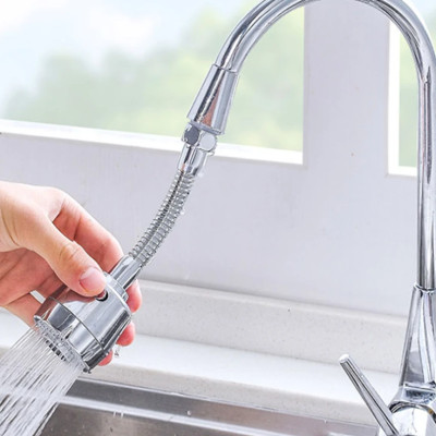 Đầu gắn vòi nước rửa chén KG16, xoay 360 tăng áp tiết kiệm nước phù hợp được tất cả các vòi, chất liệu inox304 - Hàng chính hãng