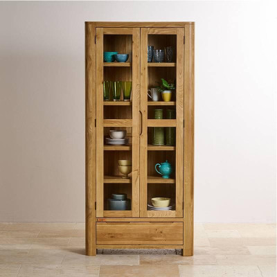 Tủ Trưng Bày Romsey 2 Cánh Kính Gỗ Sồi IBIE LDROM2GO