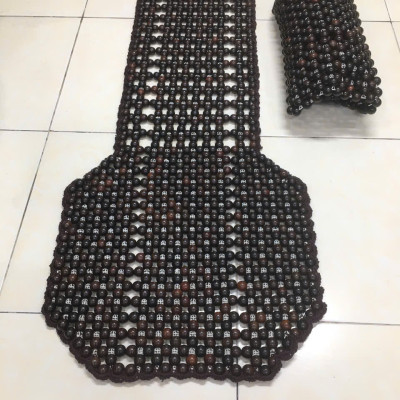 Đệm Lót Ghế Xe Ô Tô Hạt Gỗ Mun Cao Cấp Hạt 18ly - Móc Viền Tay Thủ Công ( Mian.vn )