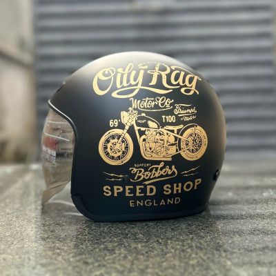 Mũ bảo hiểm Royal kính âm M139 tem V5 đen