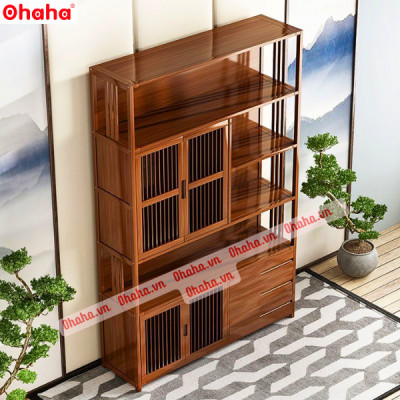 KỆ TRANG TRÍ PHÒNG KHÁCH THIẾT KẾ SANG TRỌNG OHAHA - KTT014