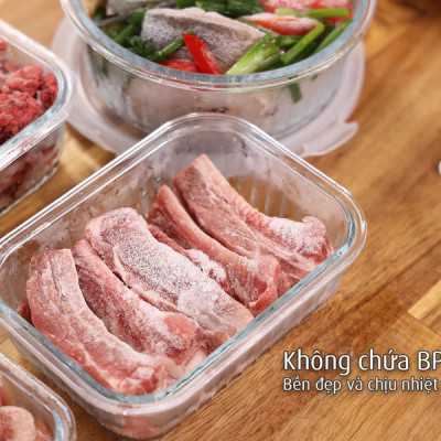 Bộ hộp thuỷ tinh 12 món bảo quản, đựng thực phẩm Neoflam Hàn Quốc - Wavelock, Dùng bảo quản, nướng, hâm nóng thực phẩm