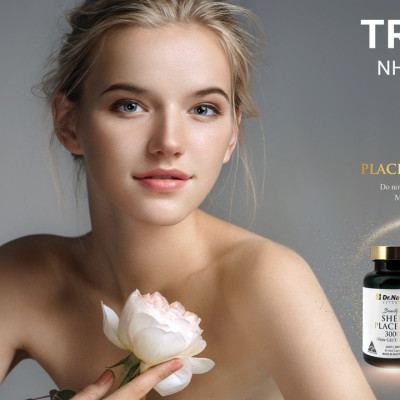 Viên Uống Trắng Da Nhau Thai Cừu Dr Natural Beauty Skin Sheep Placenta 30000 White Glutathione 60 Viên - Hàng Chính Hãng