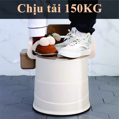 Tolet, Bồn cầu di động cao cấp có tay vịn, tựa lưng đệm, có hộp giấy, siêu chịu lực dành cho trẻ em, người già, phụ nữ sanh BH 1 năm HÀNG CHÍNH HÃNG ( màu ngẫu nhiên)
