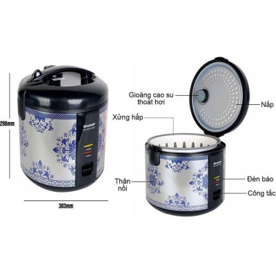 Nồi Cơm Điện Sharp KS-19TJV "BC" Hàng Chính Hãng