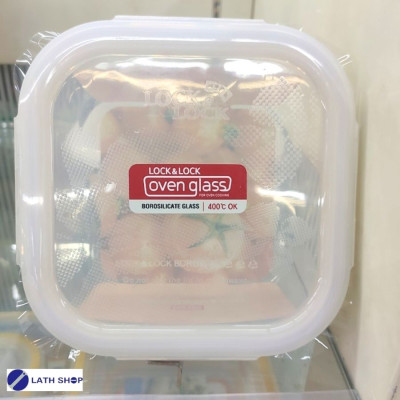 Hộp Bảo Quản Thủy Tinh Hình Vuông Lock&Lock LLG214 140x140x67mm 500Ml