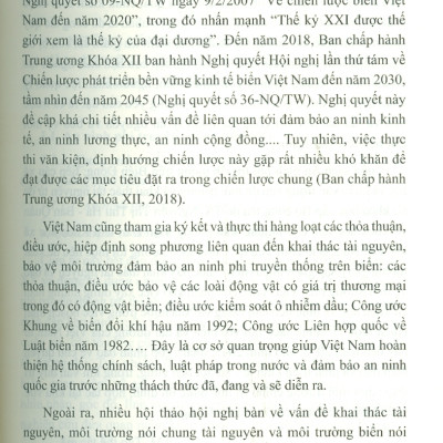 An Ninh Phi Truyền Thống Trên Biển Đông: Tiếp Cận Khoa Học Xã Hội Và Nhân Văn Trong Vấn Đề Môi Trường Và Khai Thác Tài Nguyên (Sách chuyên khảo) 