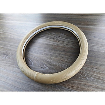 Bọc vô lăng cao cấp Macsim mã L611 chất liệu da thật - Khâu tay 100% size M màu be