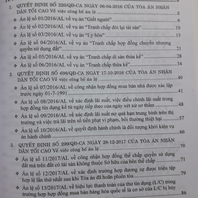 Tuyển Tập 37 Án Lệ Và Các Quyết Định Giám Đốc Thẩm Của Tòa Án Nhân Dân Tối Cao Về Hình Sự, Dân Sự, Kinh Tế, Lao Động