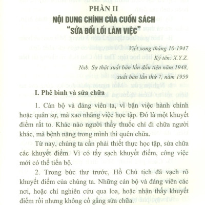 Sửa Đổi Lối Làm Việc Trong Công Cuộc Đổi Mới Hôm Nay
