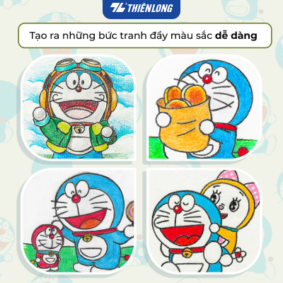 Bút Sáp màu Thiên Long Doraemon CR-C05/DO - 16 màu