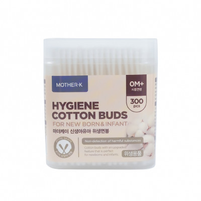 Tăm bông sơ sinh 1 đầu xoắn Mother-K Hàn Quốc (300c)