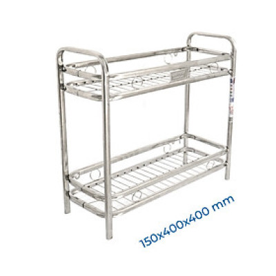 [Chính hãng Qui Phúc] Kệ gia vị nhà bếp đứng, inox 201 cao cấp WIN, có chân 2 tầng thông thoáng