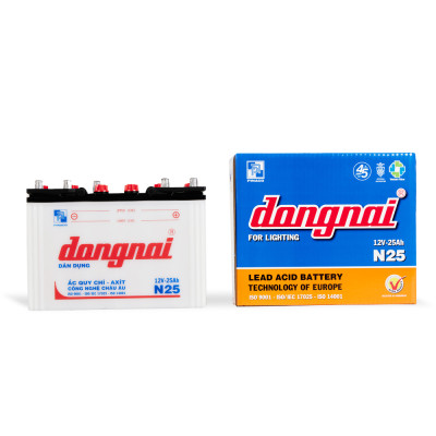 Ắc quy Dân dụng Đồng Nai N25 | 12V - 25Ah