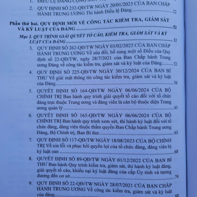 Sách Quy Định Thi Hành Điều Lệ Đảng năm 2025 - V2536D