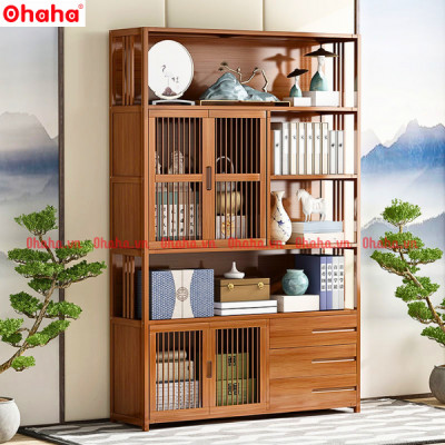 KỆ TRANG TRÍ PHÒNG KHÁCH THIẾT KẾ SANG TRỌNG OHAHA - KTT014