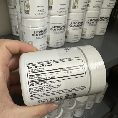 Codeage Liposomal Glutathione 1000mg - Viên Uống Trắng Da, Giảm Nám Sạm - Nhập Khẩu Chính Ngạch Có Tem Phụ, Tem Chống Hàng Giả