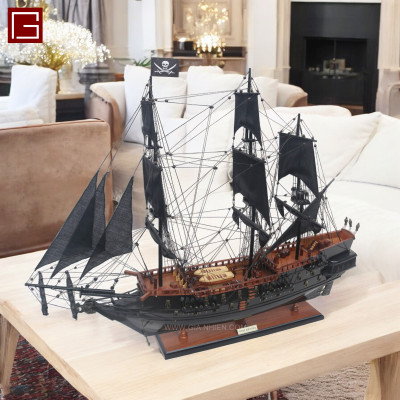 Mô Hình Thuyền Gỗ Trang Trí BLACK PEARL, thuyền cướp biển vùng caribbean, thuyền ngọc trai đen, hàng chính hãng