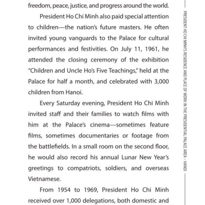 President Ho Chi Minh’s Residence  and Place of Work in the Presidential Palace Area - Ha Noi