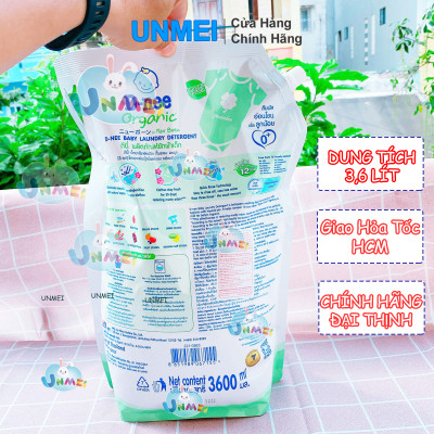 (Chính Hãng Đại Thịnh) Nước giặt D-nee, Nước Giặt Cho Bé Dnee Dạng Túi 3600ml - Loại Mới An Toàn, Tiết Kiệm