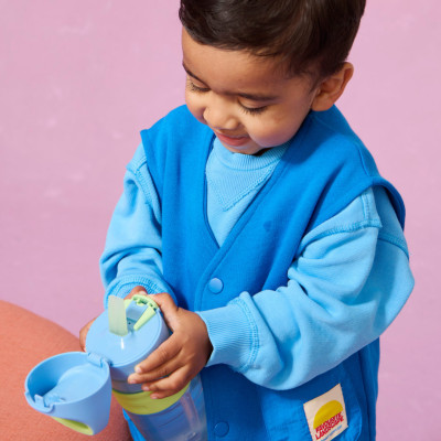 Bình Uống Nước Tommee Tippee On The Go Straw 500ml – Cho Bé Từ 18 Tháng, Hồng