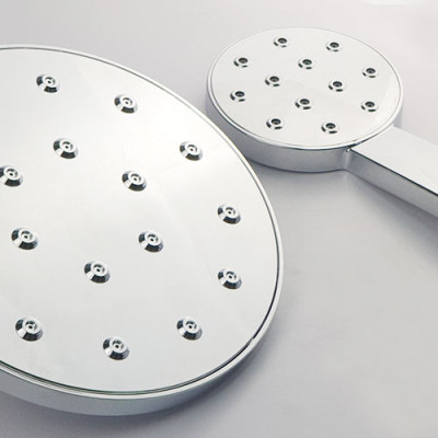 Combo đài sen và tay sen tròn nhựa ABS mạ Chrome cao cấp Eurolife EL-DST 01 (Trắng bạc)