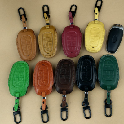 Bao da ép phom Handmade chìa khóa xe ô tô Hyundai TUCSON SANTAFE 6 nút bấm da bò thât giá tận xưởng (có bán sỉ) - hàng chính hãng