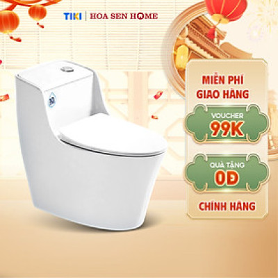 Bồn cầu trứng một khối TUSLO PRO COCT009 xả xoáy nhiều mạnh mẽ, tiết kiệm nước, men nano trắng sáng kháng khuẩn - Hoa Sen Home - Hàng chính hãng