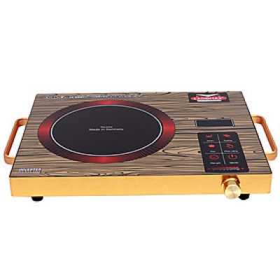 Bếp Hồng Ngoại 2200W Ladomax Ha-666 Vân Gỗ Mặt Kính Germany Nấu Mọi Loại Nồi Chảo Điều Khiển Cảm Ứng Và Núm Xoay Hiện Đại-Hàng Chính Hãng