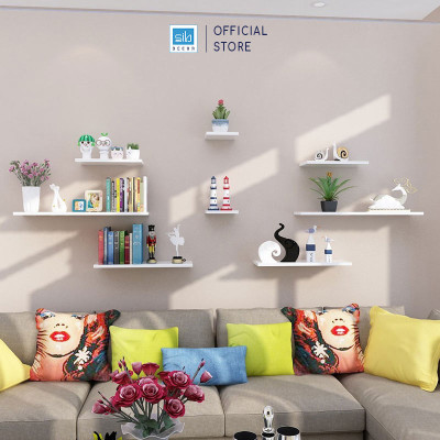 [Mua 2 giảm 10%] Kệ Ngang Treo Tường Trang Trí Dài 20 cm Đến 80 cm Kết Cấu Giấu Chân SIB Decor KT001