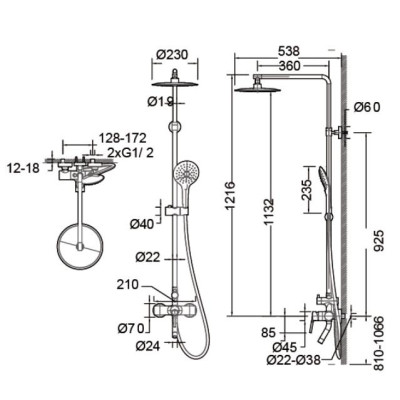 Sen cây tắm nóng lạnh Bravat F6172217CP-A-ENG