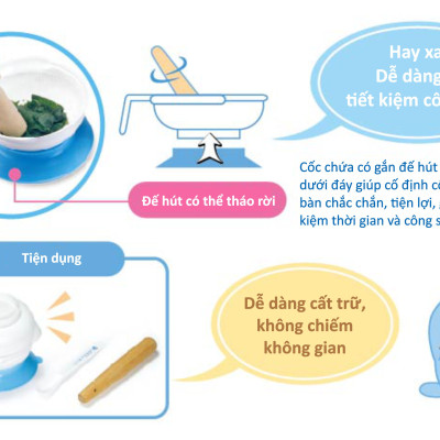 BỘ CHẾ BIẾN THỨC ĂN ĐA NĂNG CHO BÉ 8 MÓN KUKU - KU5450