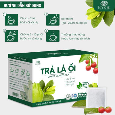 Giá Sỉ 10 Hộp Trà Lá Ổi Mychi Giam Cân Tan Mỡ Ngừa mỡ máu tiểu đường