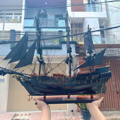 Mô Hình Thuyền Gỗ Trang Trí BLACK PEARL, thuyền cướp biển vùng caribbean, thuyền ngọc trai đen, hàng chính hãng