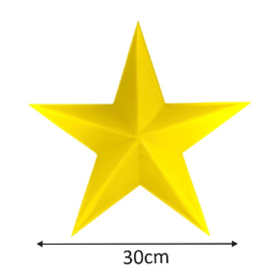 Ngôi sao mica vàng NSM30 30cm 2mm hút nổi