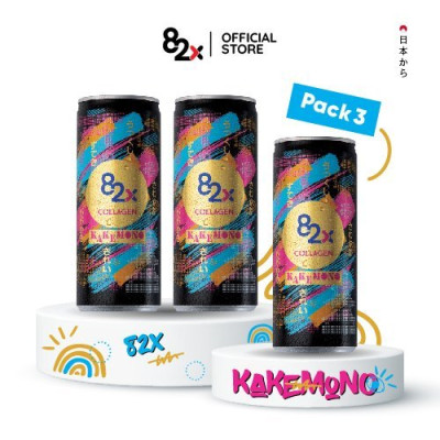 82X Nước uống giải khát đẹp da Kakemono 245ml/lon ( Thùng 24 lon ).