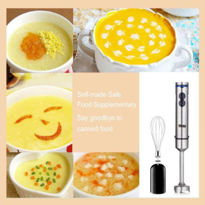 Máy xay sinh tố cầm tay inox 4 trong 1 DSP KM1040 - 2 cối xay 500-700ml - Công suất: 700W - Hàng Chính Hãng