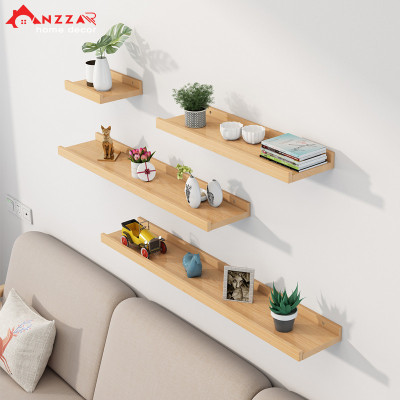 Kệ gỗ treo tường, kệ trang trí Anzzar, decor phòng ngủ, phòng khách, giá gỗ treo tường