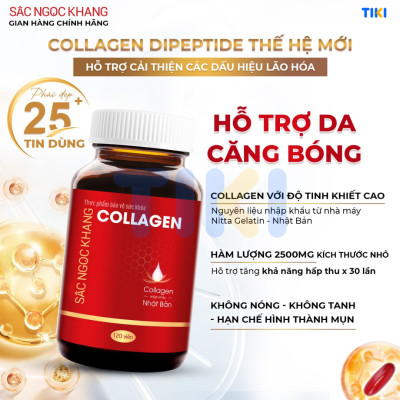 Combo dưỡng da và hỗ trợ giảm sạm, nám, tàn nhang: Collagen 60 viên và Sắc Ngọc Khang ++ 60 viên 