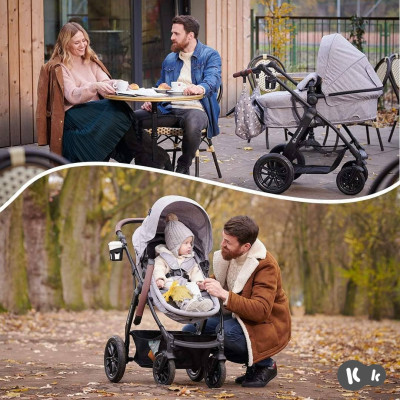 Bộ xe đẩy Kinderkraft XMOOV3IN1 cho bé từ 0 tháng tuổi đến 22kg