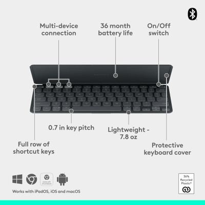 Bàn Phím Bluetooth Logitech Keys-To-Go 2 - hàng chính hãng