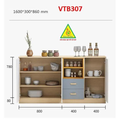 Tủ bếp, tủ nhà bếp VTB307 - Nội thất lắp ráp Viendong Adv