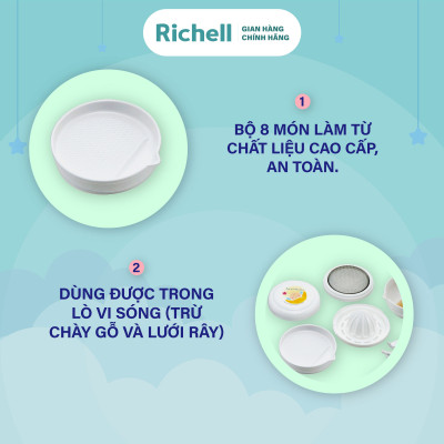 Bộ chế biến ăn dặm kiểu Nhật Richell Nhật Bản | Baby