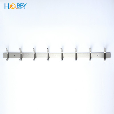 Thanh treo quần áo 8 chấu inox 304 mẫu khoan Hobby Home Decor 8TV137