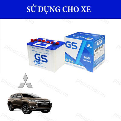 Bình Ắc Quy Nước 12V-50Ah, Ắc Quy Ô Tô GS N50