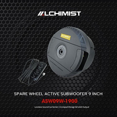 Spare Wheel Alchimist ASW09W-1900 Loa Sub đặt trong lòng bánh Dự Phòng Âm Bass Mạnh Mẽ Lắp Bánh Sơ Cua, Lốp Dự Phòng