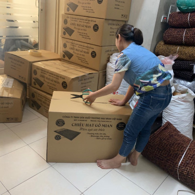 Chiếu Hạt Gỗ Hương Cao Cấp - Kích Thước 1,8mx2m hạt 1.2cm ( video , hình thật )